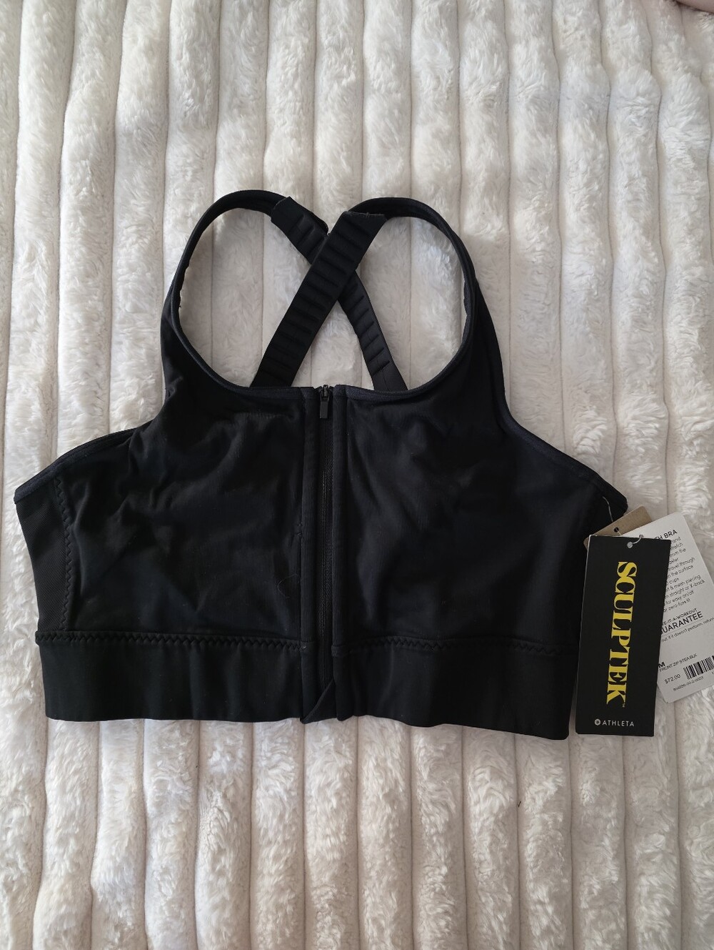 Athleta Black Front-Zip Women's Top Size M